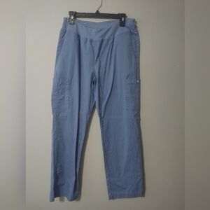 Allure White Cross Women's Light Blue Wide Leg Scrub Pants L